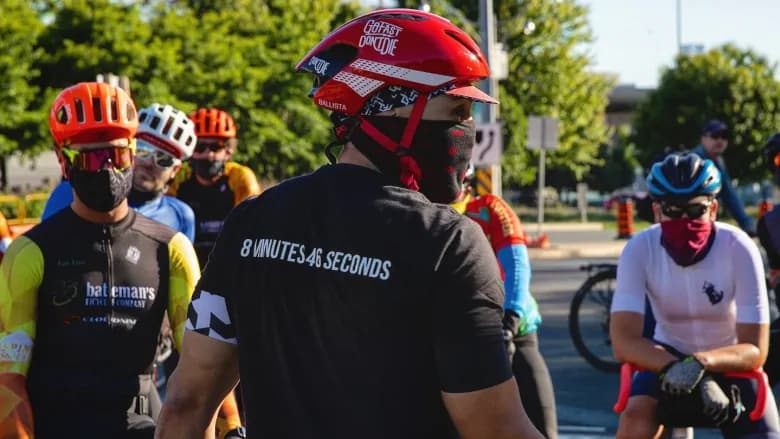 ۴۶ روز دوچرخه سواری مرد تورنتوئی در بزرگداشت ۴۶ سالگی جورج فلوید