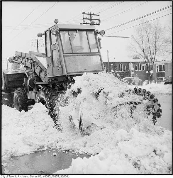 Snow removal, 1965